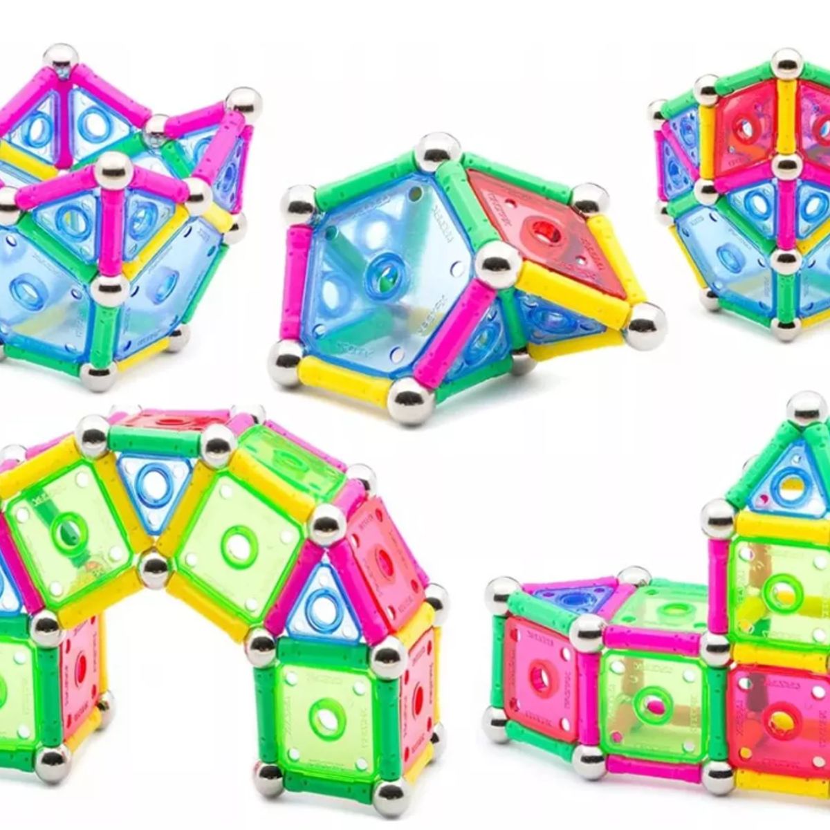 GENERICO - Juego De Construcción Magnética Con Imanes 110 Piezas