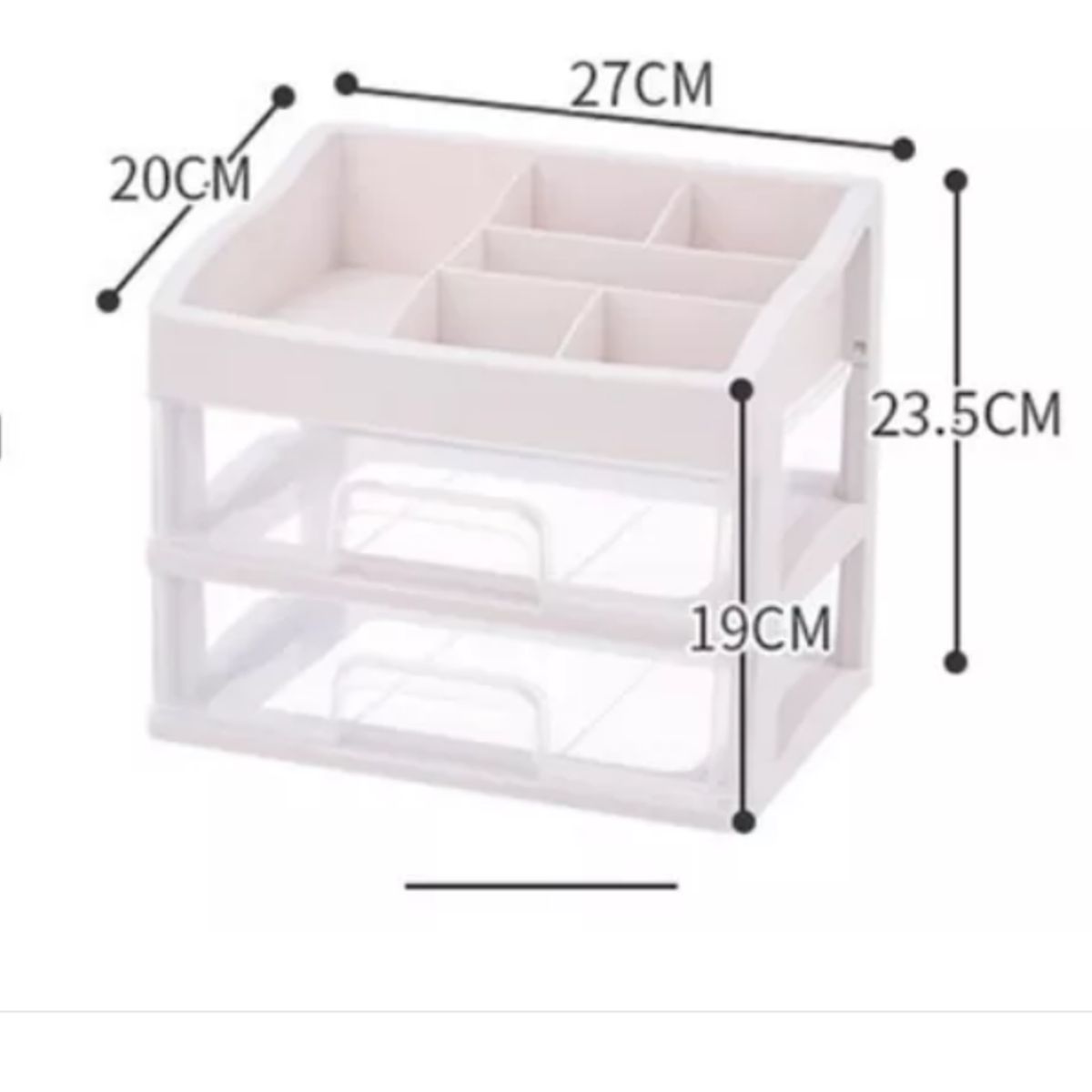 GENERICO - Organizador De Cosmeticos Maquillajes 2 Cajones