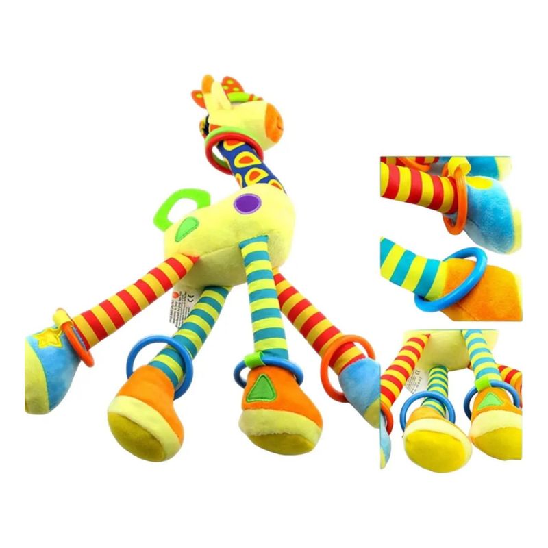 GENERICO - Peluche Sensorial Jirafa Con Sonajero Para Bebe
