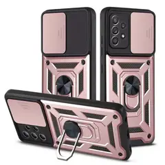 GENERICO - Carcasa Armor Anillo Para Samsung A73 5G - Rosado