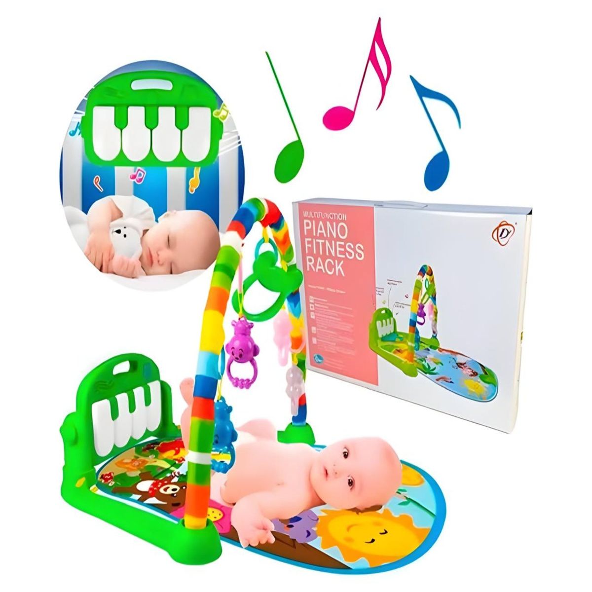 GENERICO - GIMNASIO PIANO MUSICAL PARA BEBÉ MUY DICATICO Y ENTRETENIDO