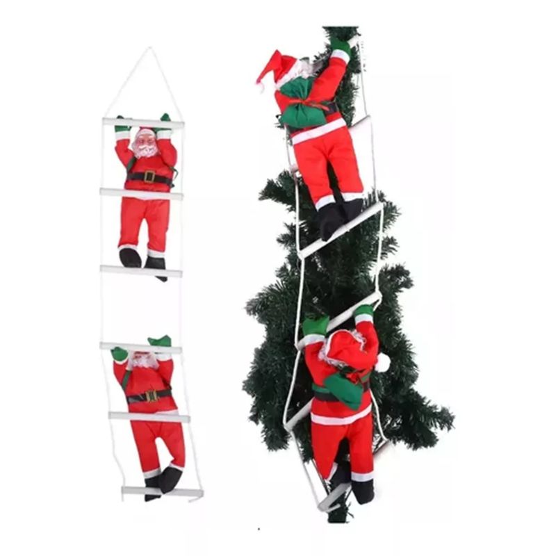 OEM - Escalera De Navidad Con Santa Viejo Pascuero Decoracion