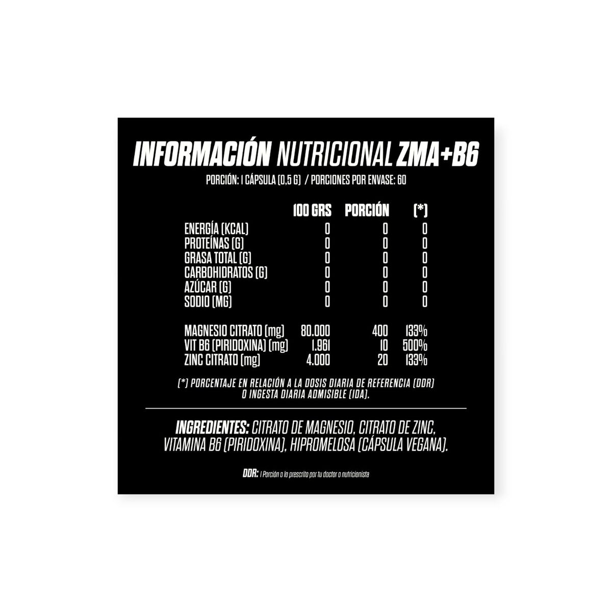 GOHARD - ZMA + B6 60 CAPSULAS - GOHARD