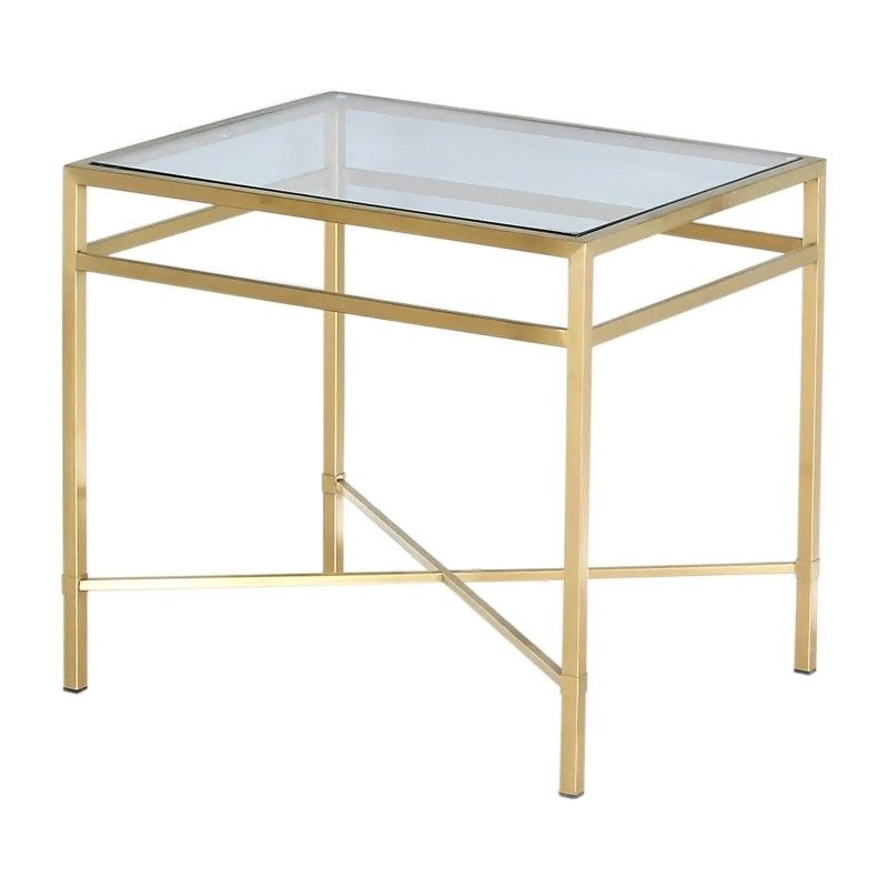 RE DECORA - Mesa Lateral Mónaco Dorado
