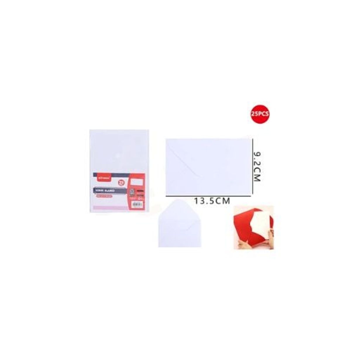 GENERICO - Sobre Para Carta Blanco 13 5x9 2 Cm 25 Pcs