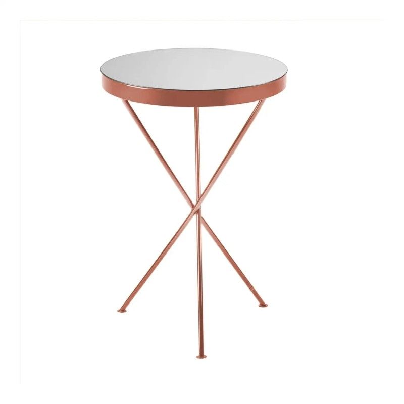 RE DECORA - Mesa Lateral Rubí Cobre Baja