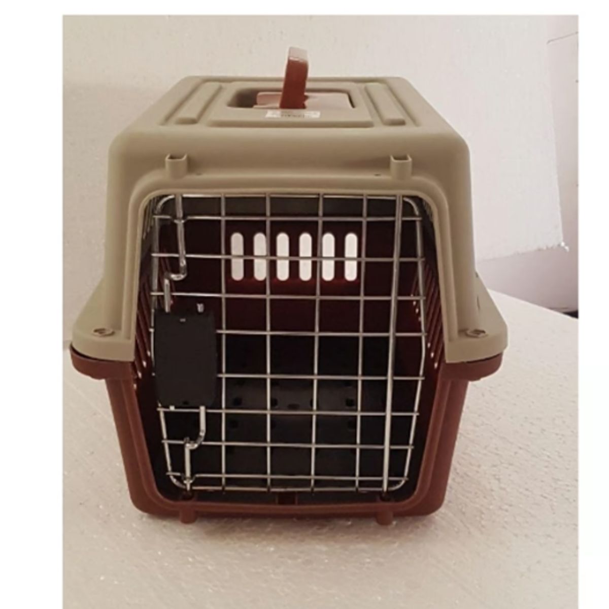 GENERICO - Jaula Transportadora Kennel Perro 58x37x35cm Marron