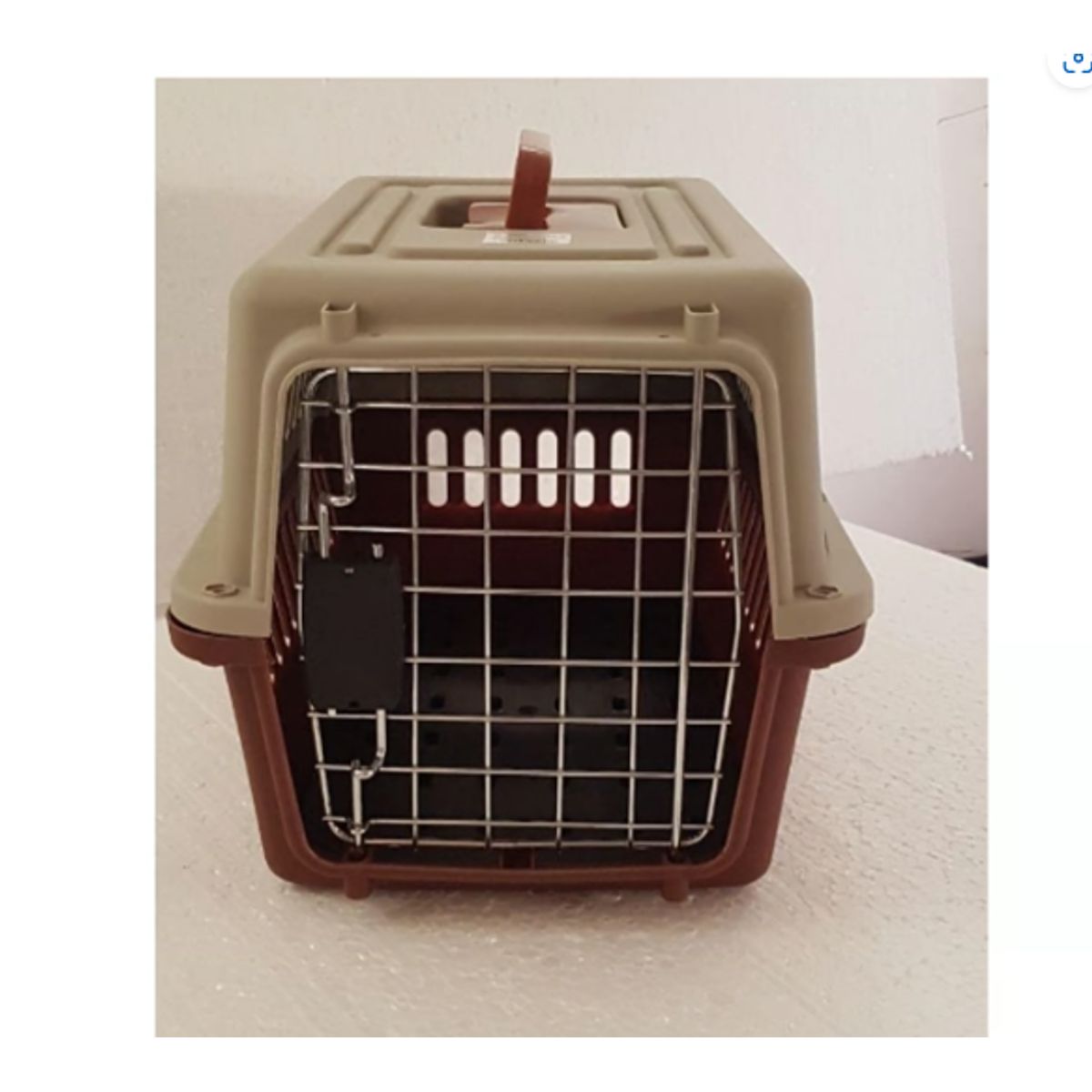 GENERICO - Jaula Transportadora Kennel Perro 58x37x35cm Marron