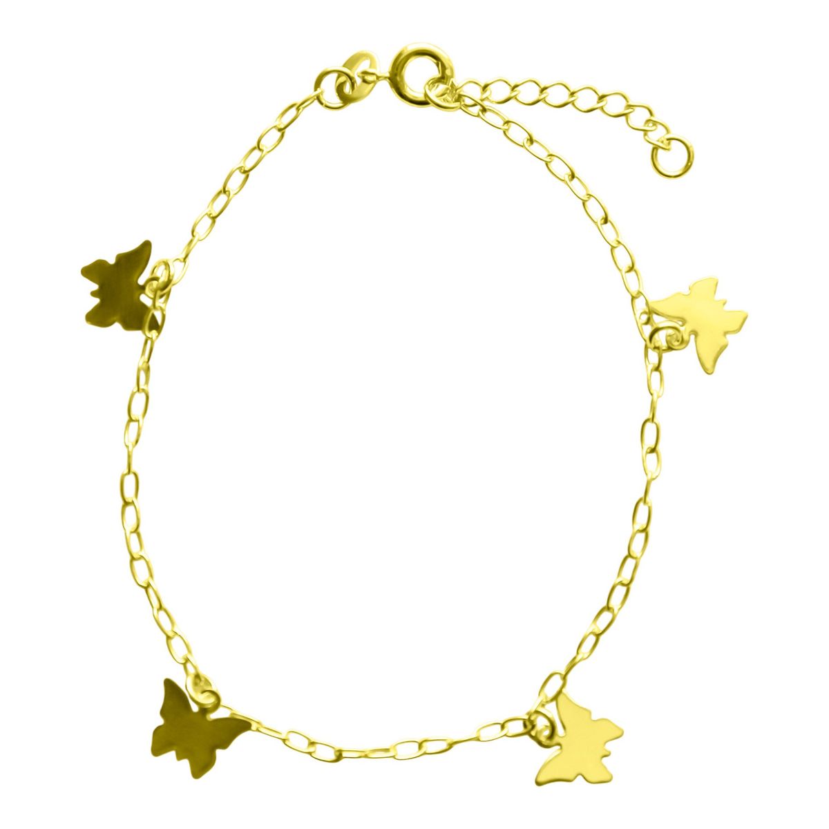COGGIOLA - Pulsera 4 Mariposas Enchapada Oro 18K