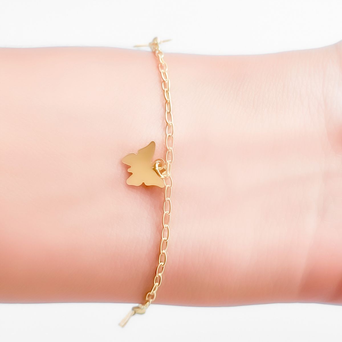 COGGIOLA - Pulsera 4 Mariposas Enchapada Oro 18K