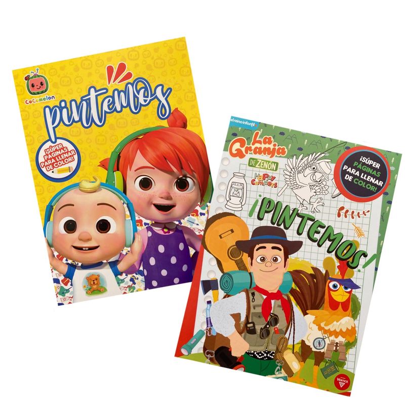 VERTICE - Pack libros Pintemos Cocomelon y La Granja de Zenón
