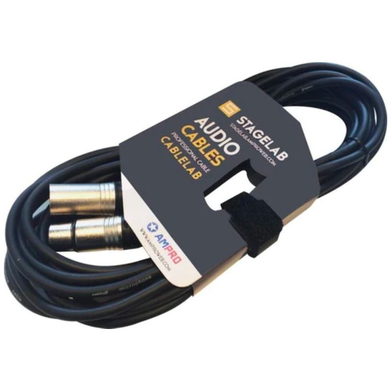 STAGELAB - Cable Micrófono Balanceado 10 Metros Xlr  hembra a XLR macho