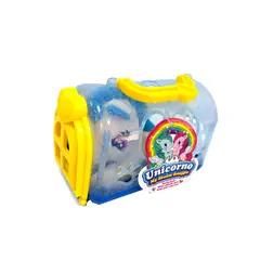 GENERICO - Unicornio peluche con caja transportadora