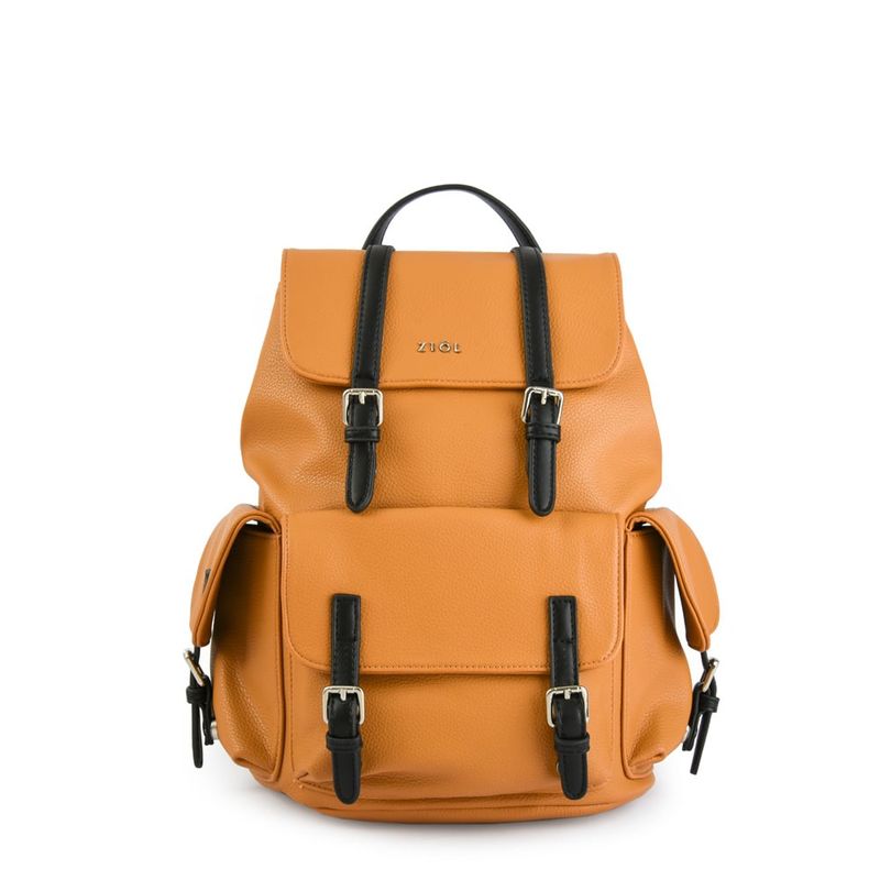 ZIOL - Mochila con tapa mediana zaciam mostaza