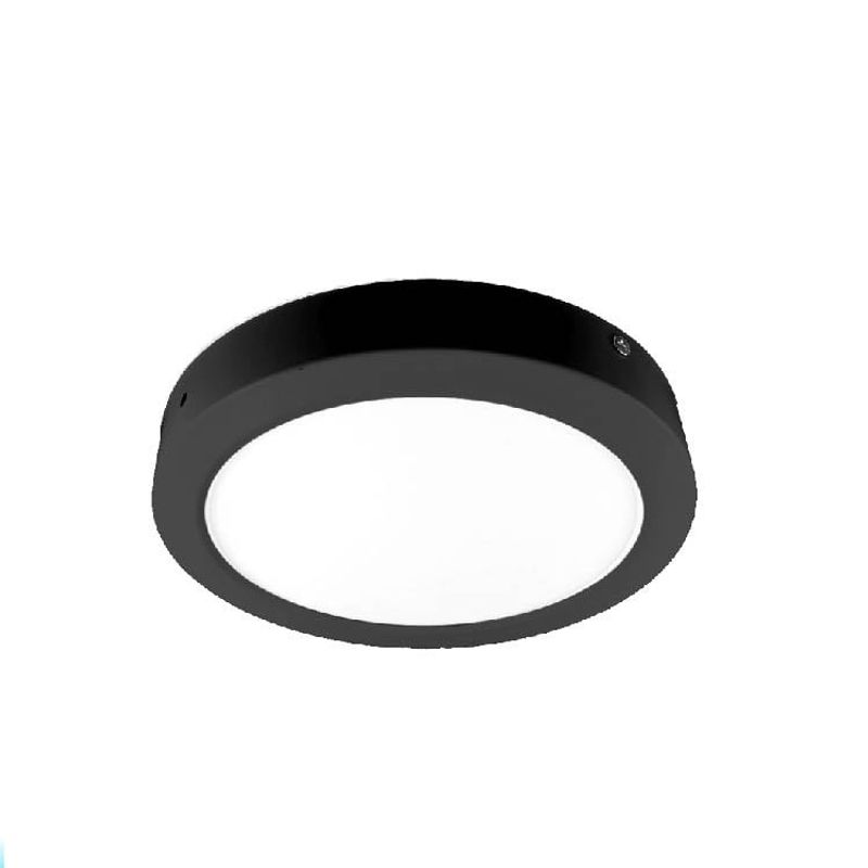 GENERICO - Panel LED Sobrepuesto Redondo 24W 4000K 300mm Negro