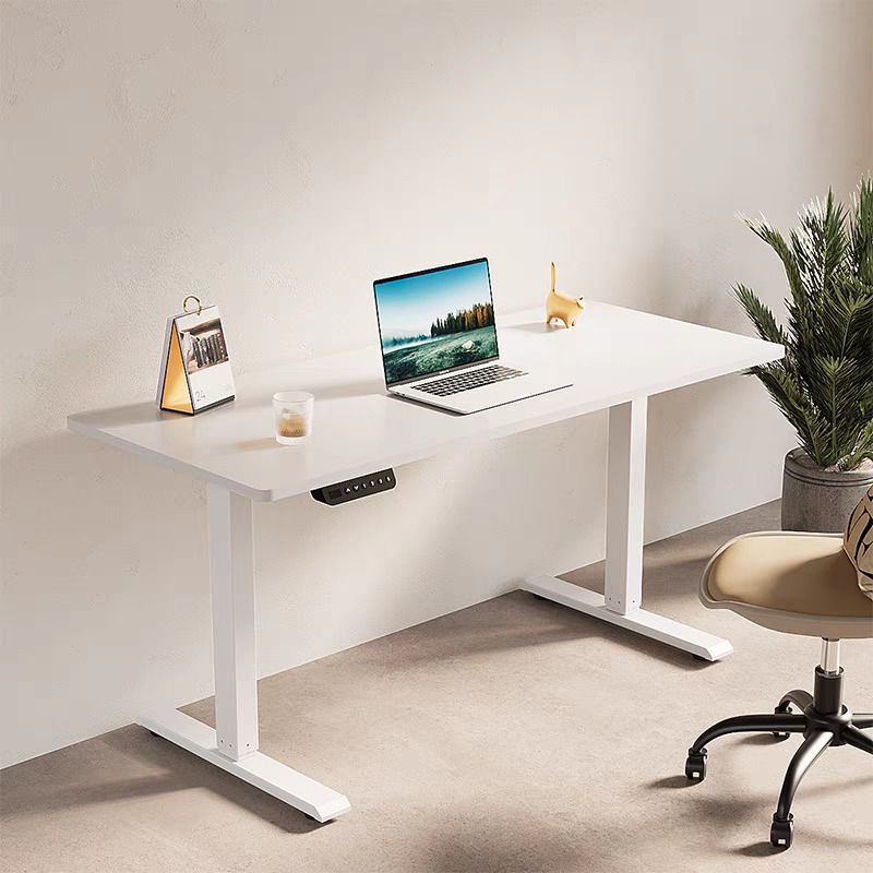 ANGELES DEL HOGAR - Escritorio Ergonomico de Lujo De 120 cm Altura Ajustable Color Blanco