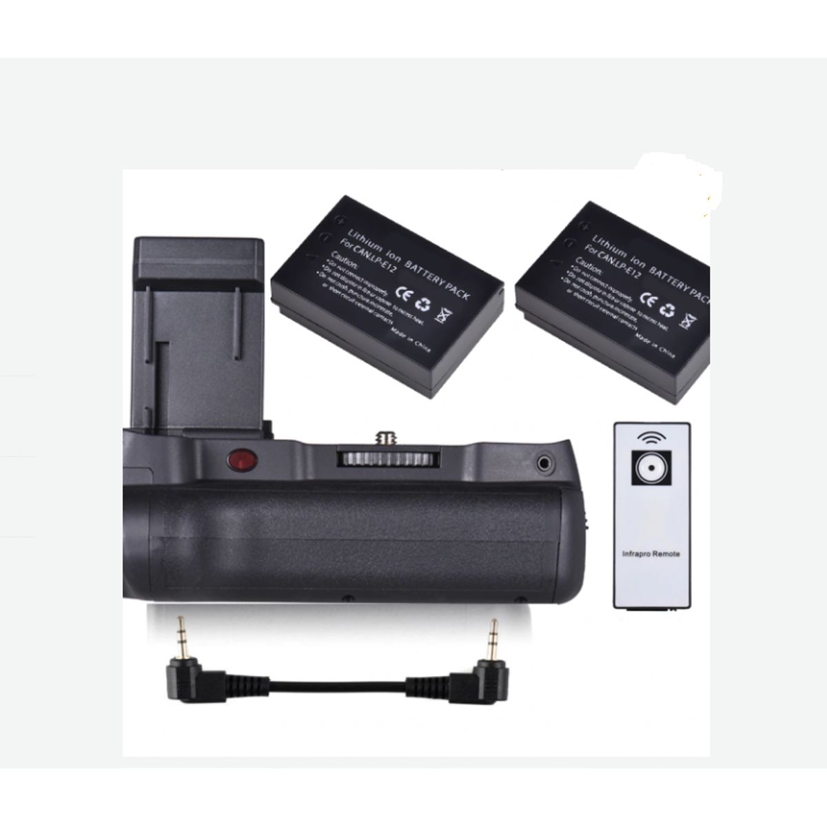 GENERICO - BATTERY GRIP CANON SL1 ALTERNATIVO + 2 BATERÍAS + CONTROL REMOTO