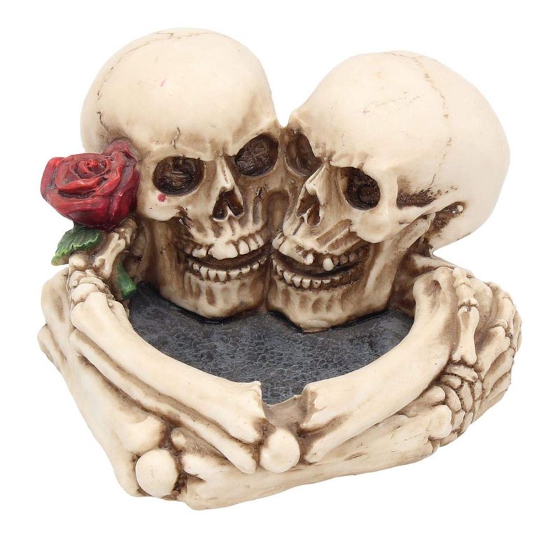 GENERICO - CENICERO CALAVERA ENAMORADOS ROSA