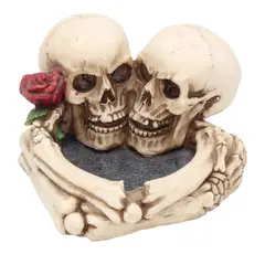 GENERICO - CENICERO CALAVERA ENAMORADOS ROSA
