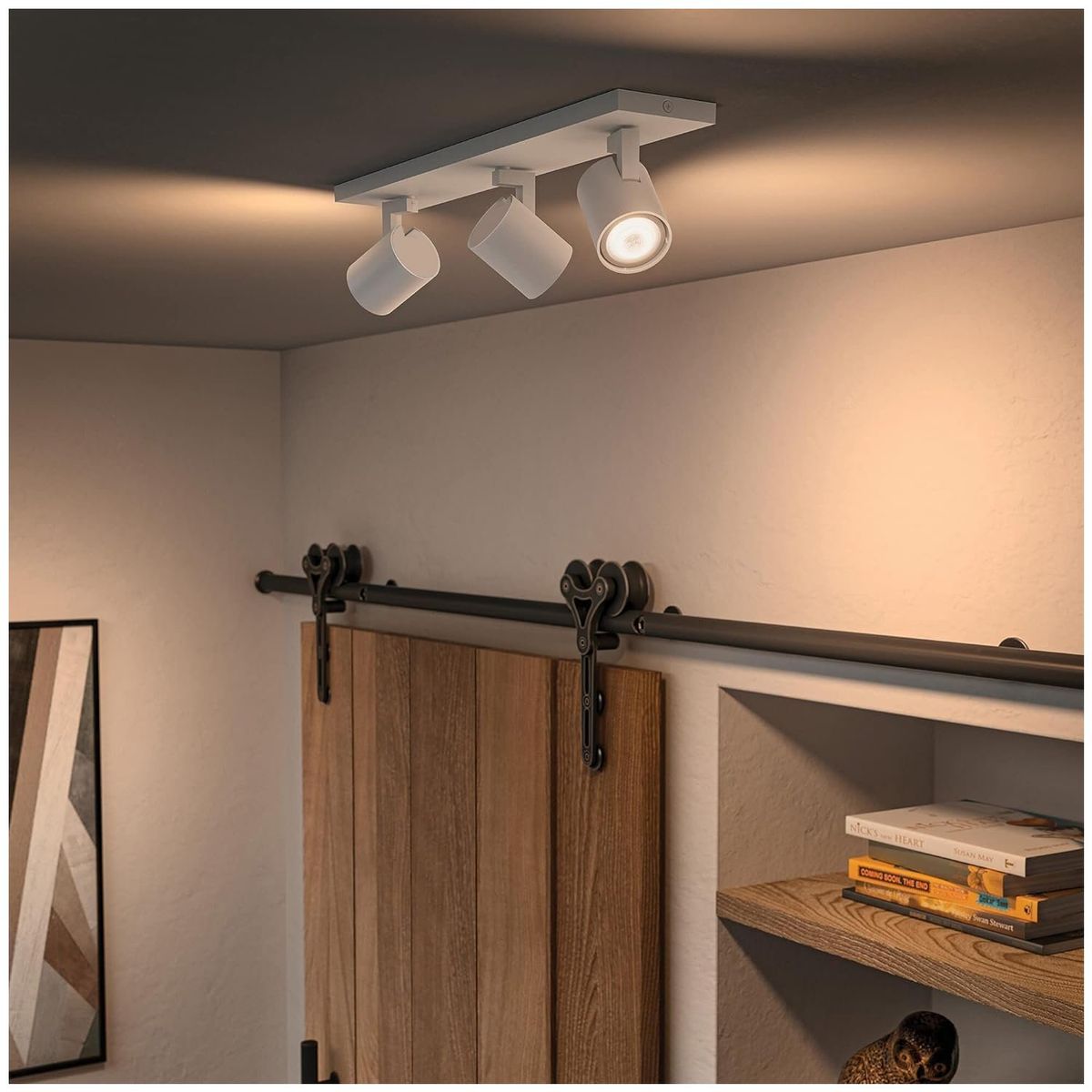 WANT - Foco Spot LED Track Light 3xGU10 Blanco Incluye Ampolleta Fría