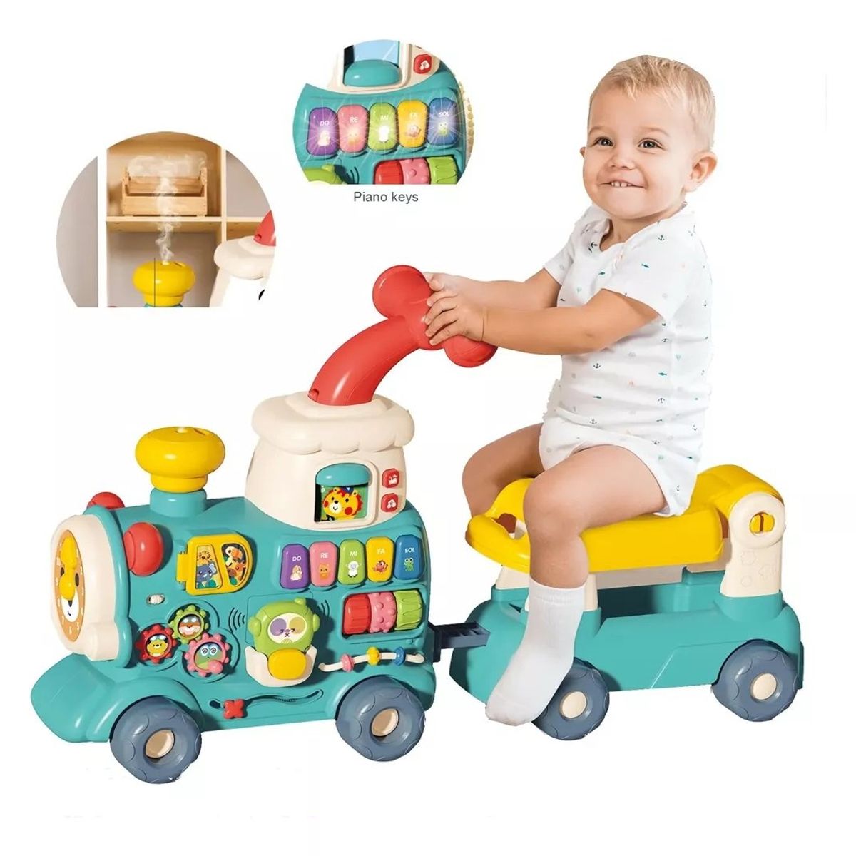 GENERICO - Andadera Bebe Caminador Multifuncional Bebes Trencito 5 En 1