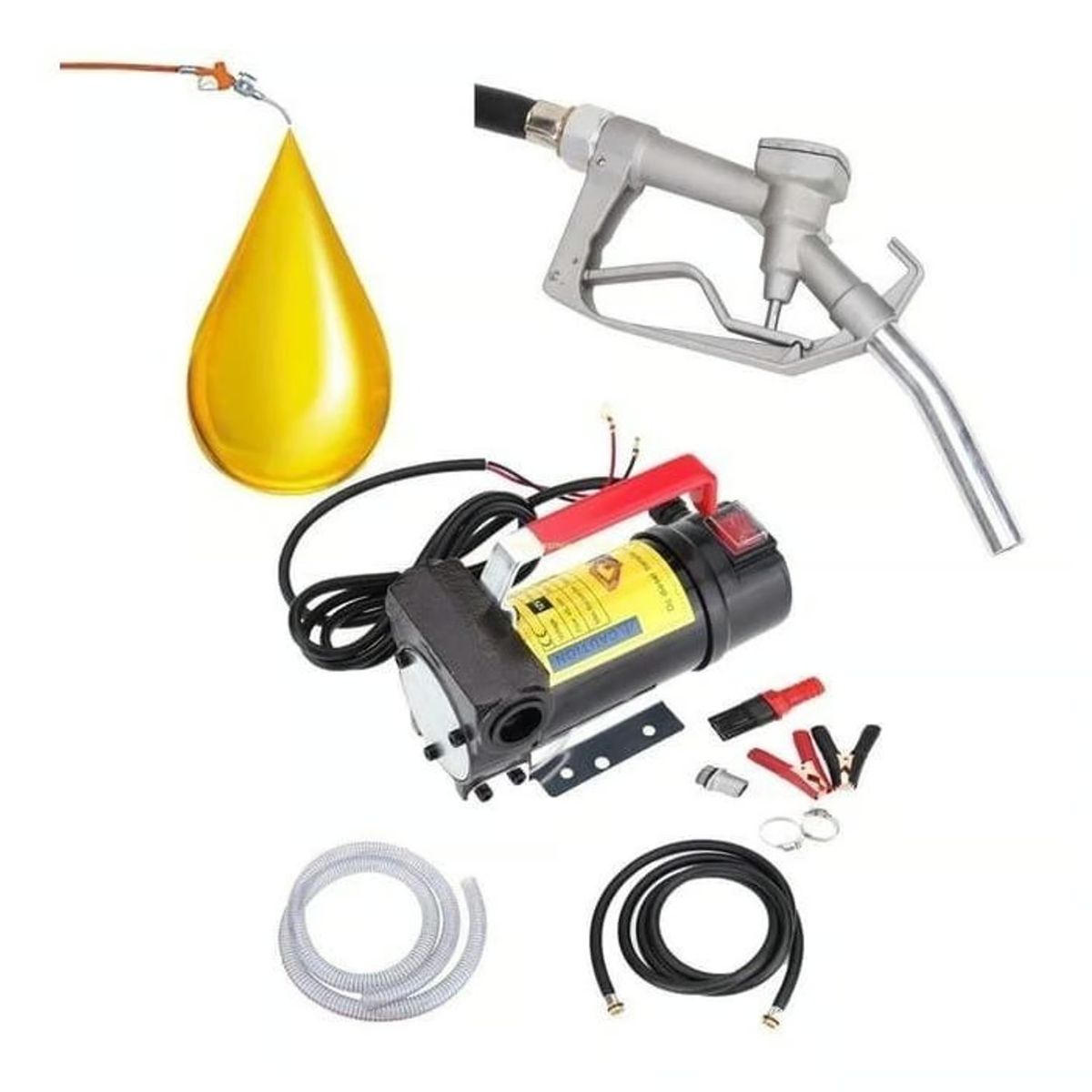 GENERICO - Bomba de Trasvasije 12V para Diesel y Kerosene 175W