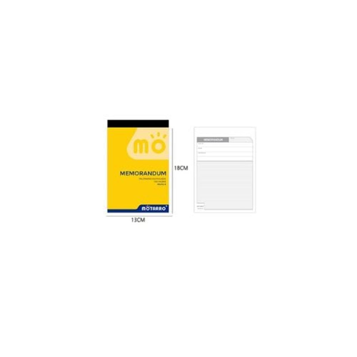 GENERICO - Memorandum Amarillo 18x13 Cm