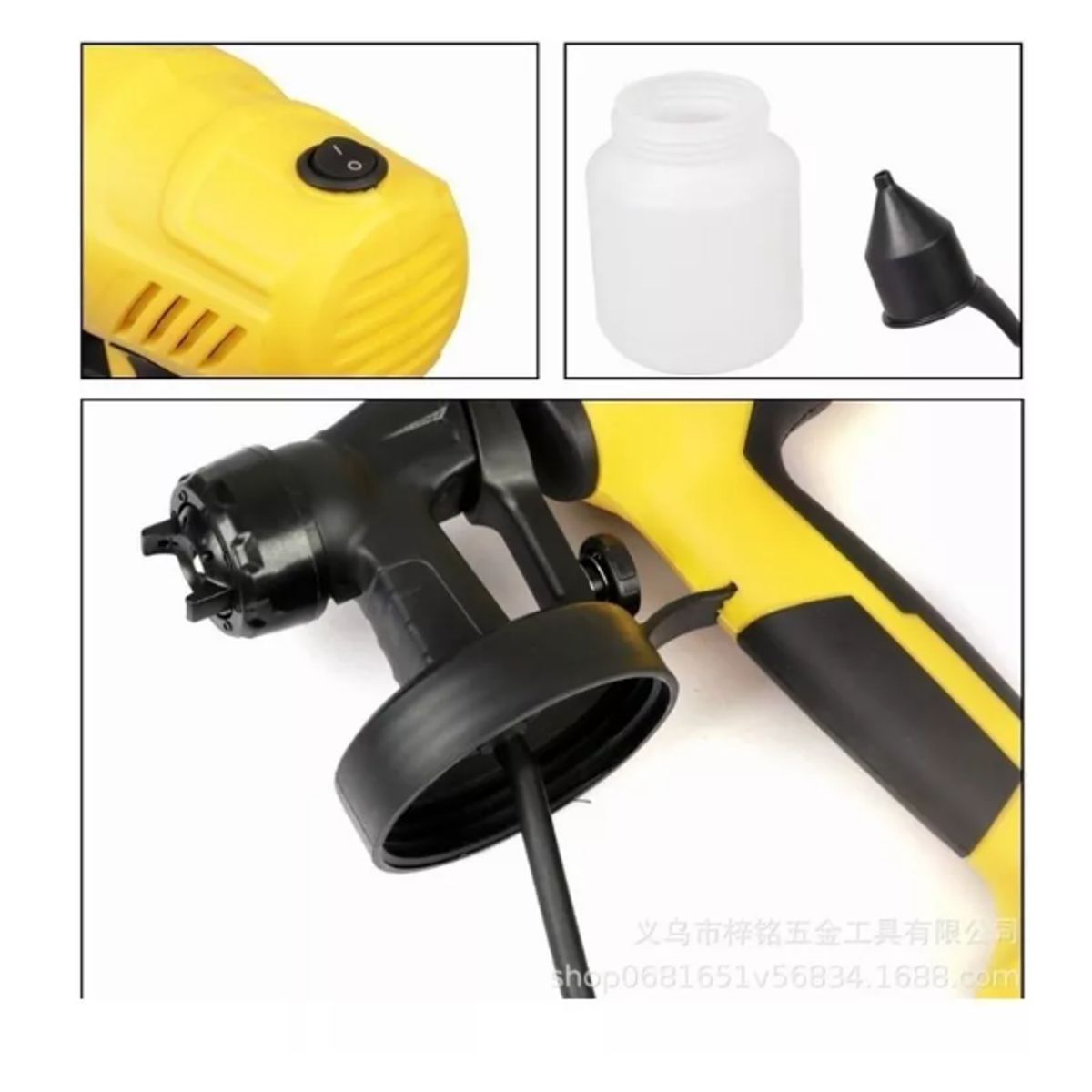 GENERICO - Pistola Pulverizador De Pintura Eléctrico Para El Hogar Color Amarelo