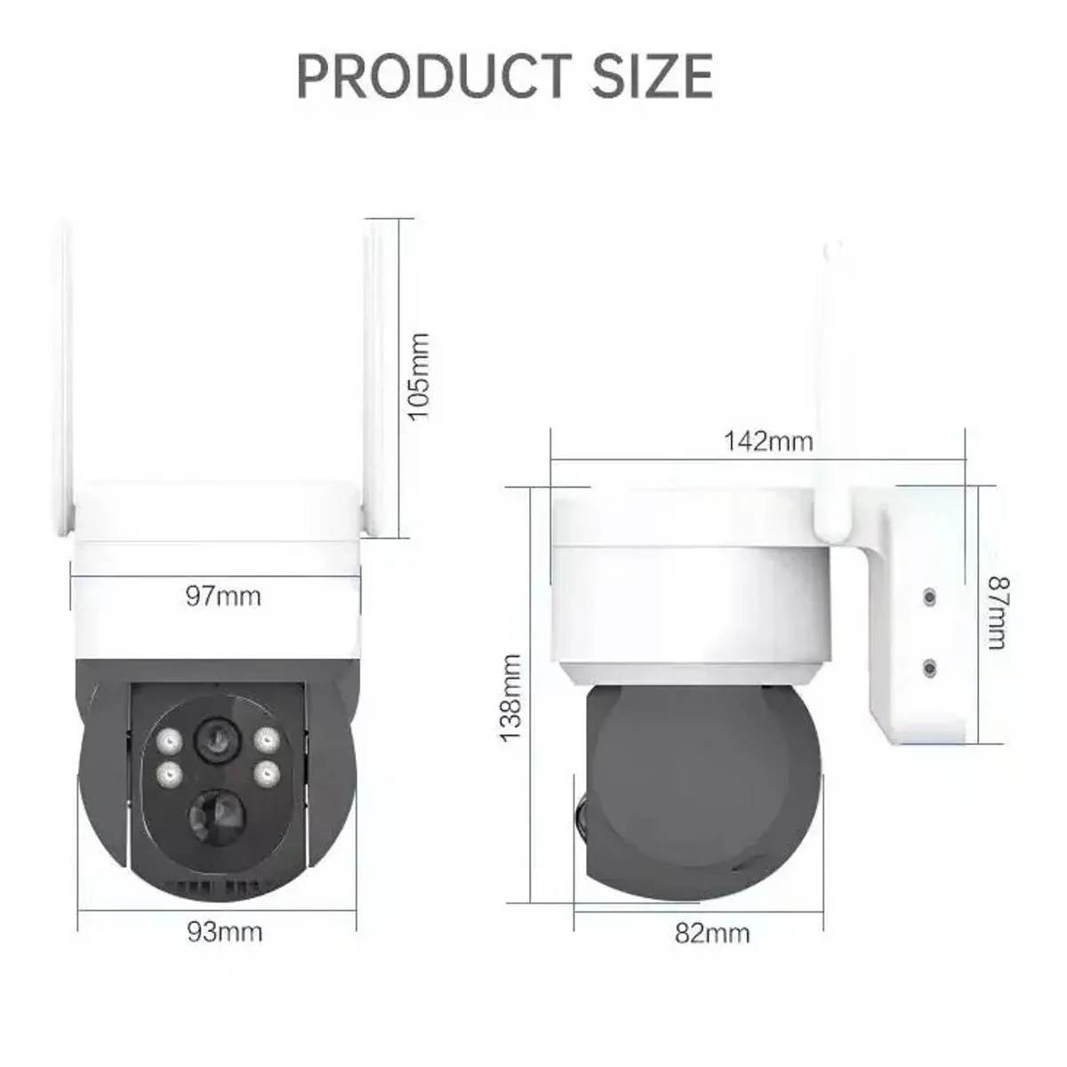 GENERICO - Cámara Solar Para Exteriores Ip 1080 Inalámbrica 360