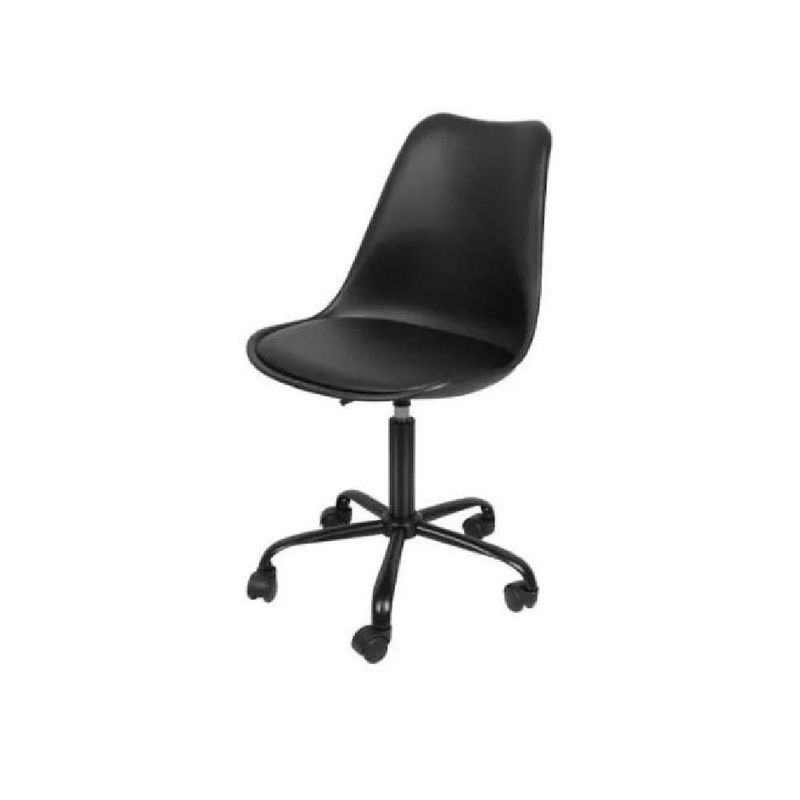 GENERICO - Silla de oficina Big Room Eames con ruedas minimalista color negro