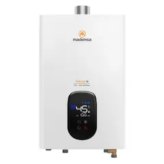 MADEMSA - Calefont Gas Natural 10 Litros Tiro Forzado Modulante Forced 10 Eco GN Blanco
