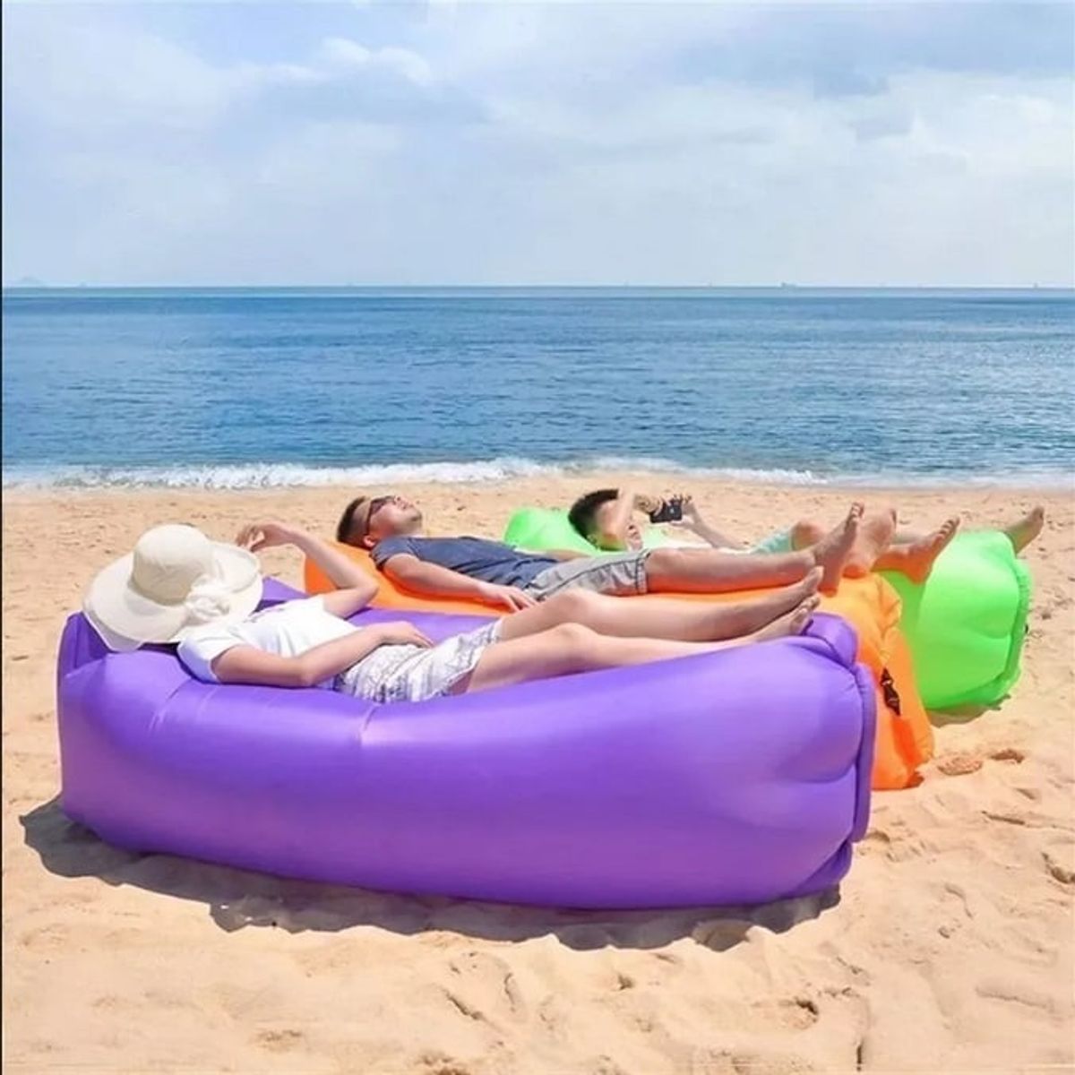 GENERICO - Sofa Sillón Inflable Tumbona Banano Camping Playa