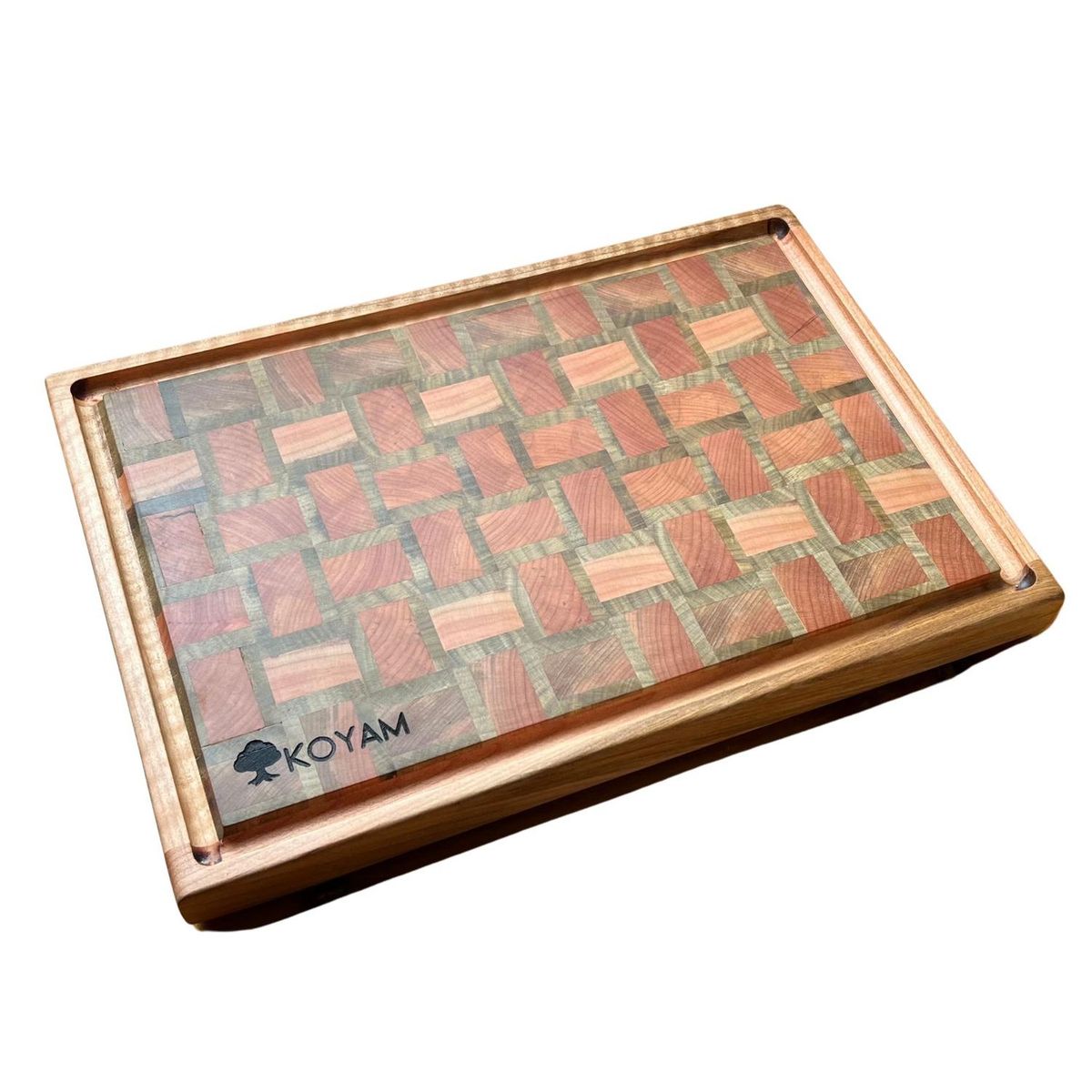 KOYAM - Tabla Cortar Tipo End Grain Madera Nativa Koyam