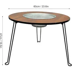 MOVI - MESA PLEGABLE CON PARRILLA PARA TERRAZA JARDIN Y CAMPING