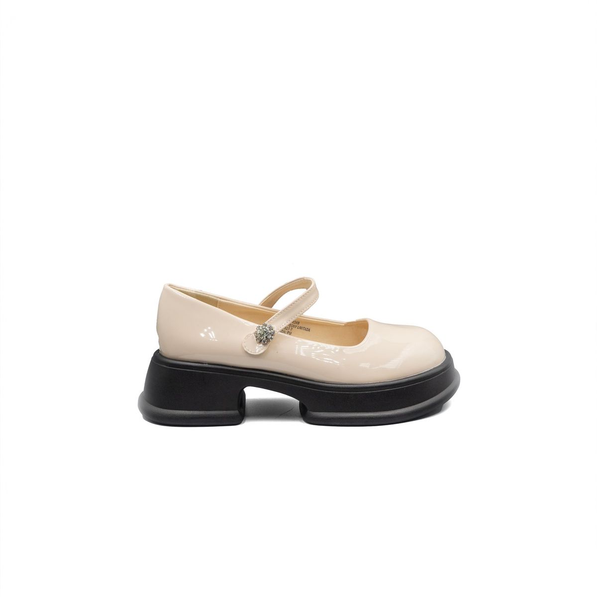 BOVINITA - Mocasín Mary Jane beige con plataforma casual tendencia 20242021