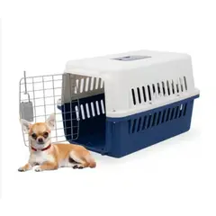 GENERICO - Jaula Transportadora Kennel Mascotas Gato Perro Color Azul