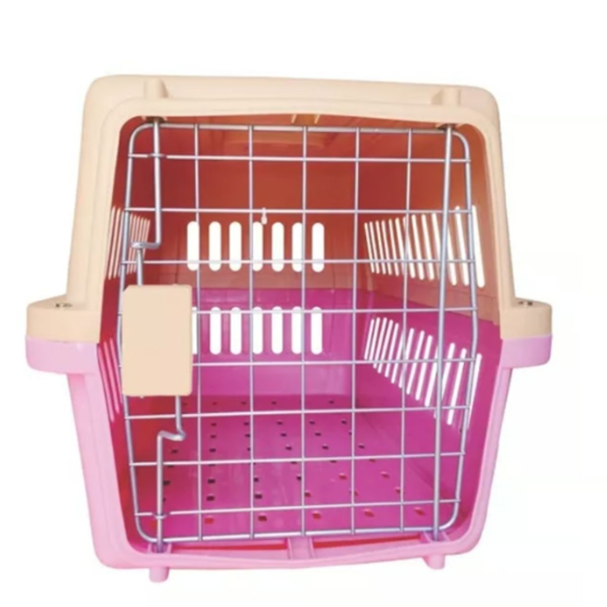 GENERICO - Jaula Transportadora Kennel Perro 58x37x35cm Rosa