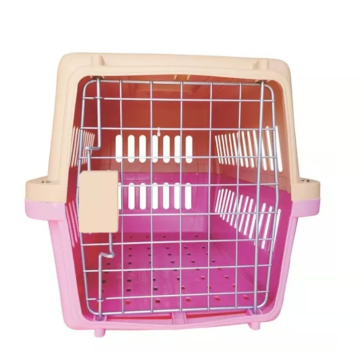 GENERICO - Jaula Transportadora Kennel Perro 58x37x35cm Rosa