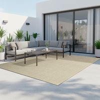 Alfombra Sisal Natural Plain 200X290 Sahara