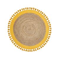 Alfombra Yute Redonda Malibu 150X150 Amarillo