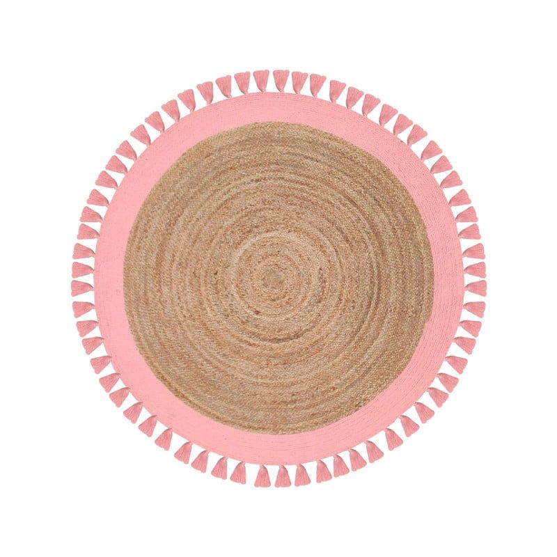 DIB - Alfombra Yute Red Malibu 150X150 Rosa
