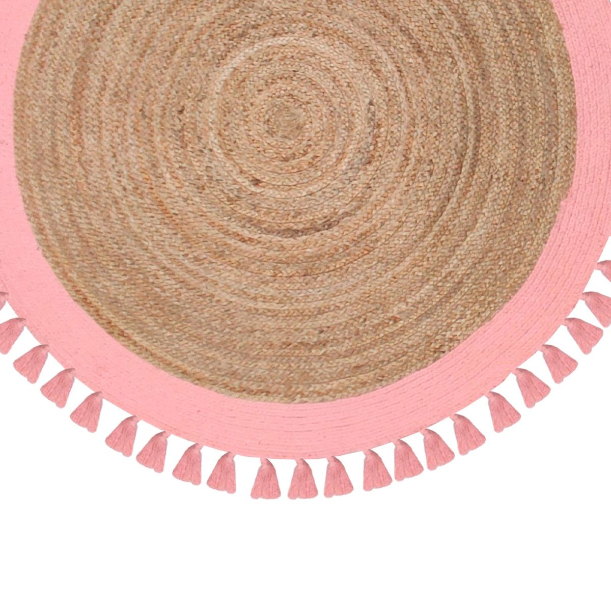 DIB - Alfombra Yute Redonda Malibú Rosa 150x150cm