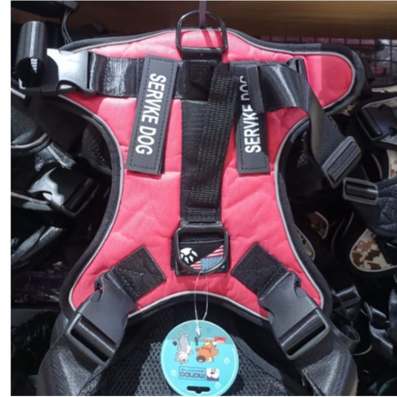 GENERICO - Chaleco Arnes Para Perros Rojo Mascotas Servke Dog