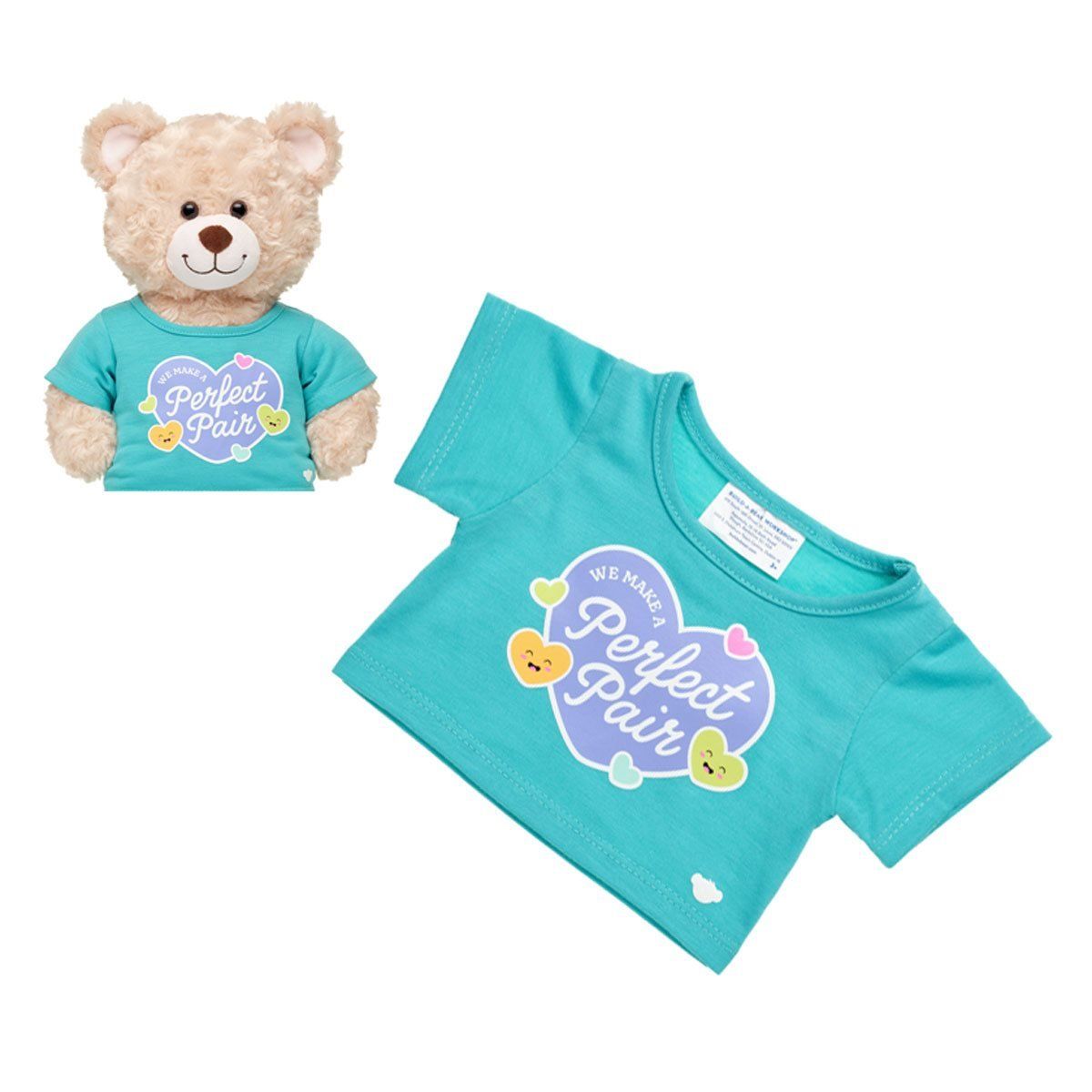BUILD A BEAR - Polera Build a Bear estampado Par Perfecto corazones