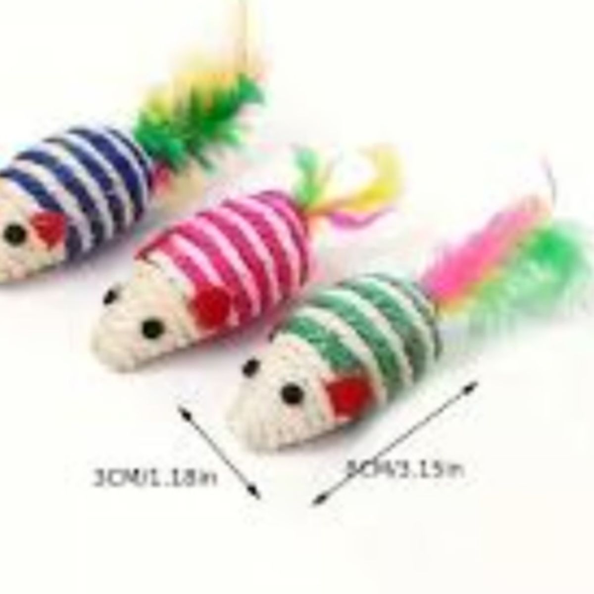 GENERICO - Juguete Para Gato Set 3 Mini Ratones