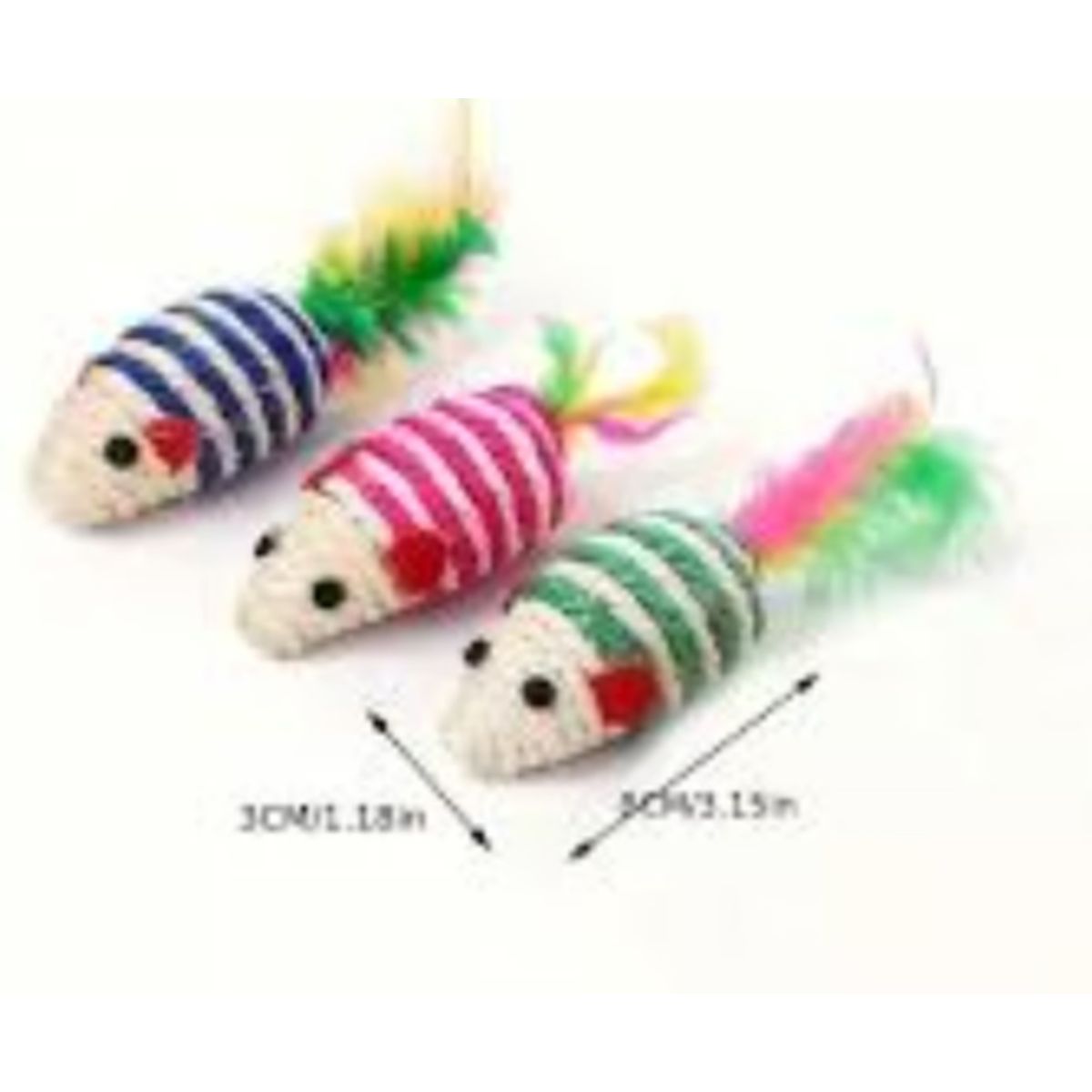 GENERICO - Juguete Para Gato Set 3 Mini Ratones