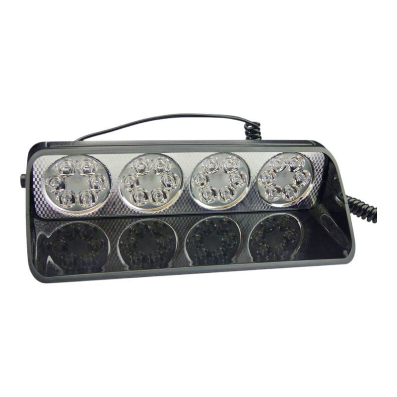 GENERICO - Baliza LED Strobo 24 LED Luz Rojo-Azul 12Volt C Ventosa Auto