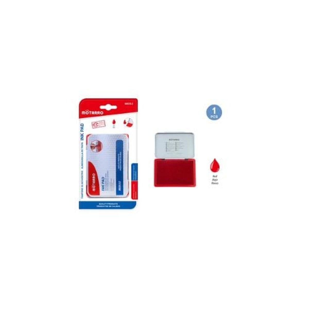 GENERICO - Almohadilla De Tinta Rojo