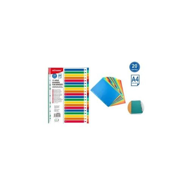 GENERICO - Divisores Para Carpetas 20 Pcs