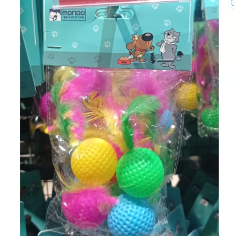 GENERICO - Juguete Para Gato Pelotas Con Cola Set 4